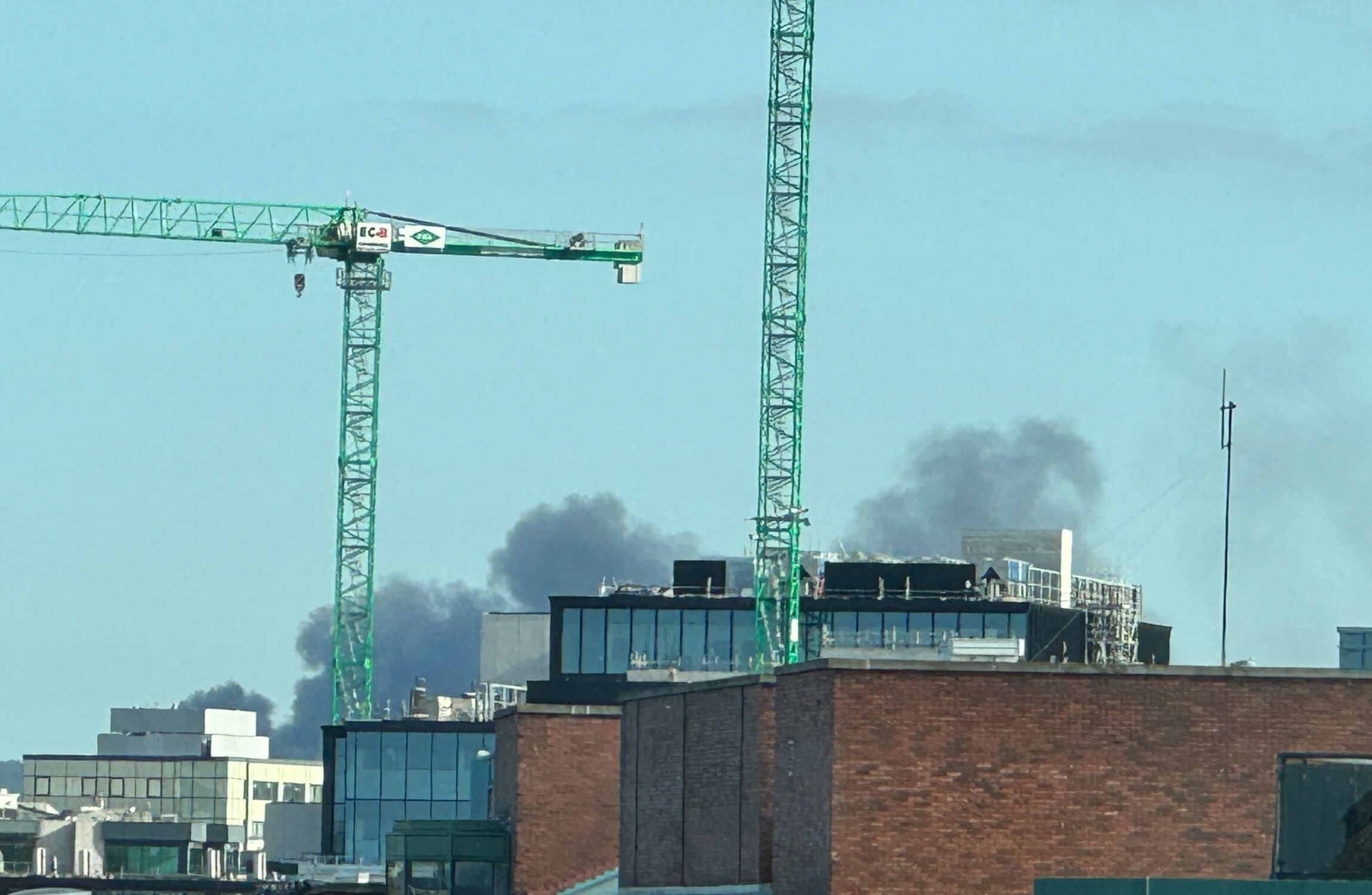 Emergency services attending to fire at Stillorgan Business Park in Dublin
